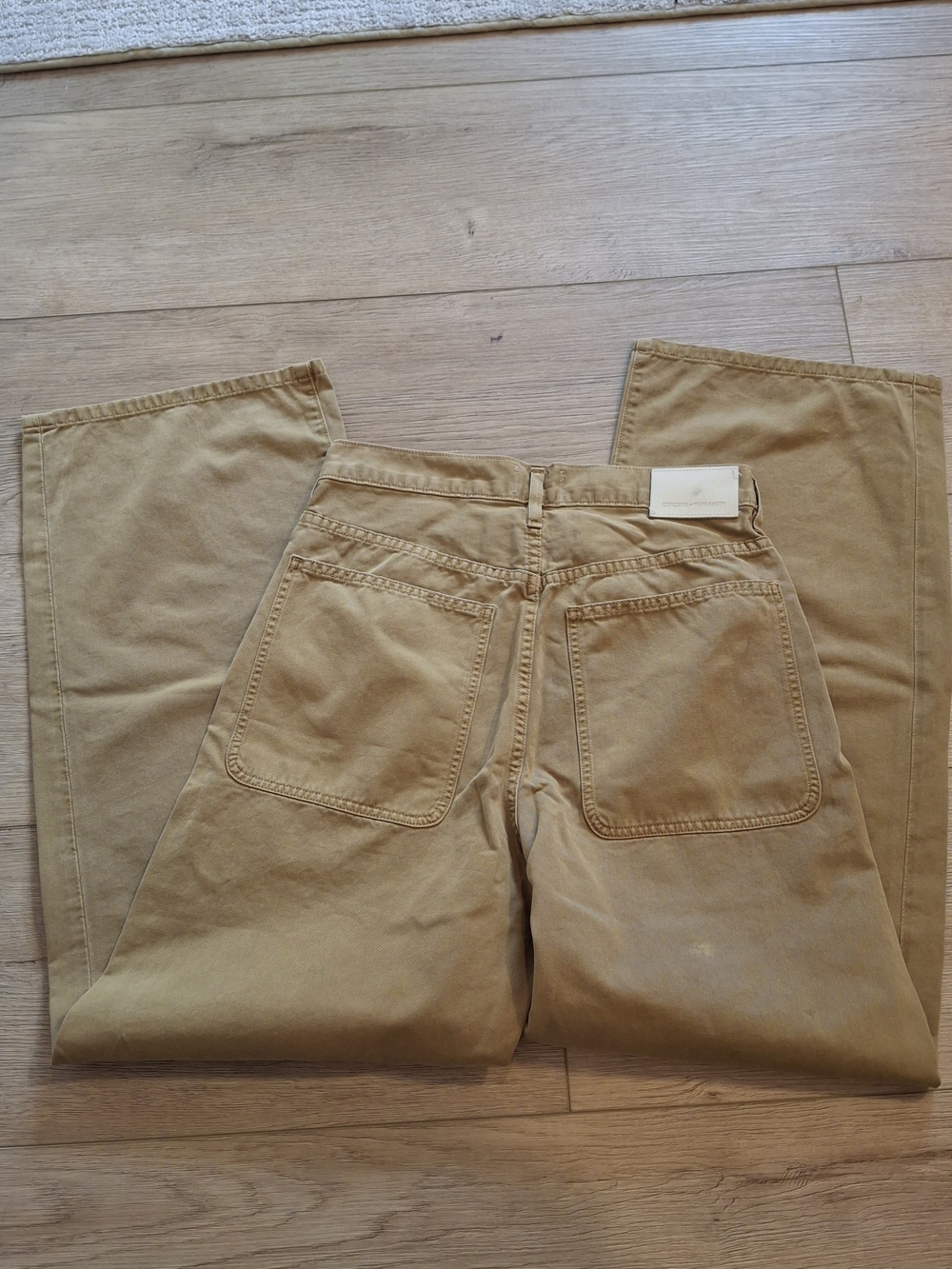 NWOT Women's Citizens of Humanity High Rise Wide Leg Utility Pants Beige Size 26 - Picture 14 of 15